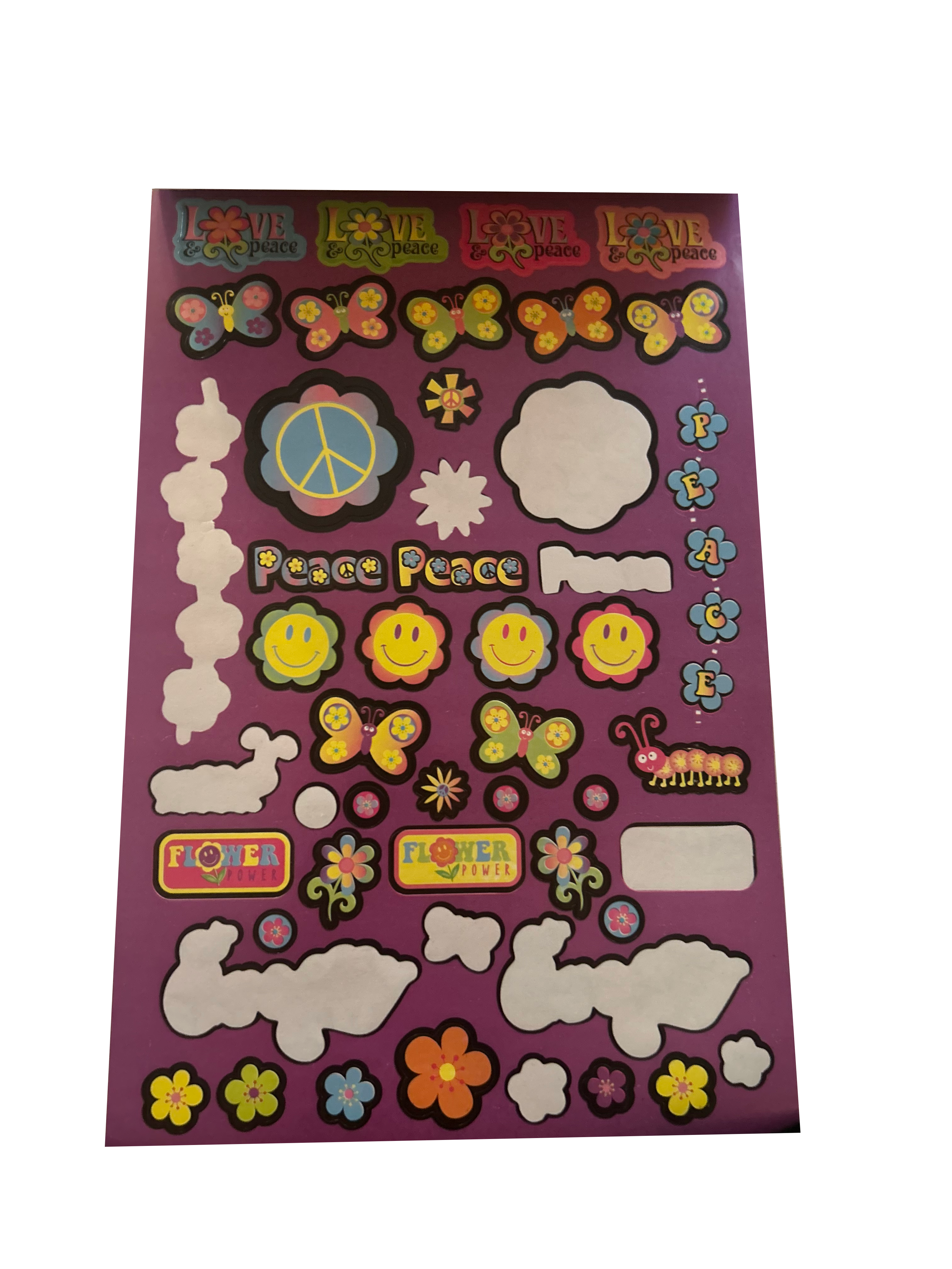 purple sticker book with lots of colors